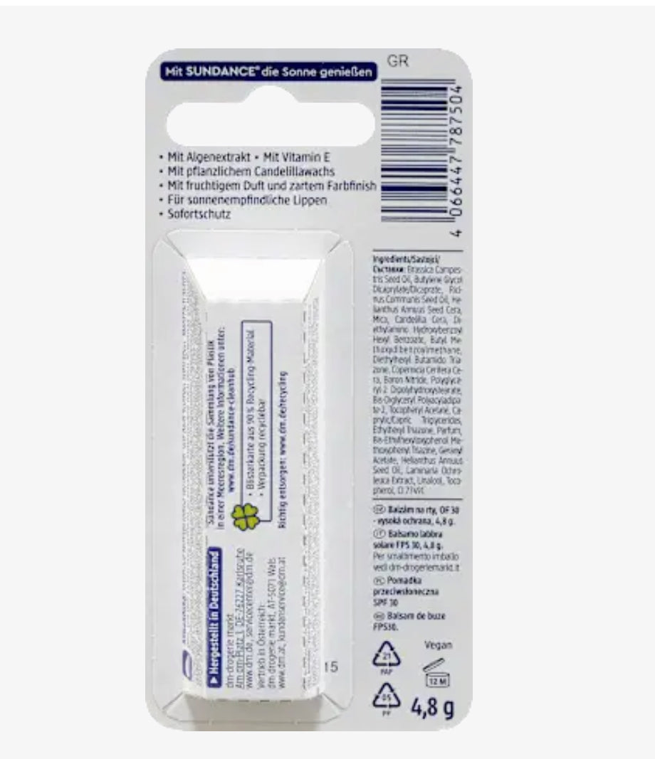 SUNDANCE
Tinted lip balm, SPF 30, 4.8 g