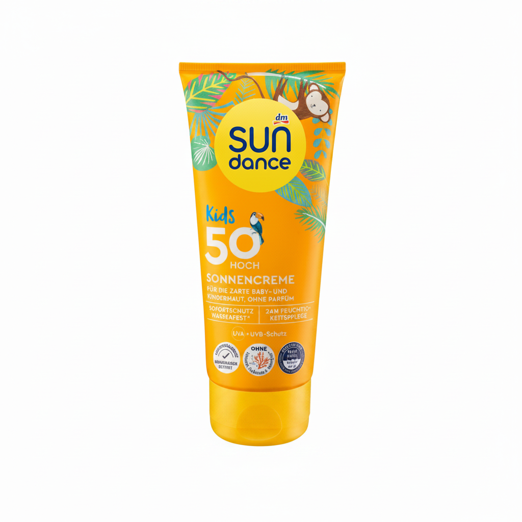 sin dance kids 50+ sun screen